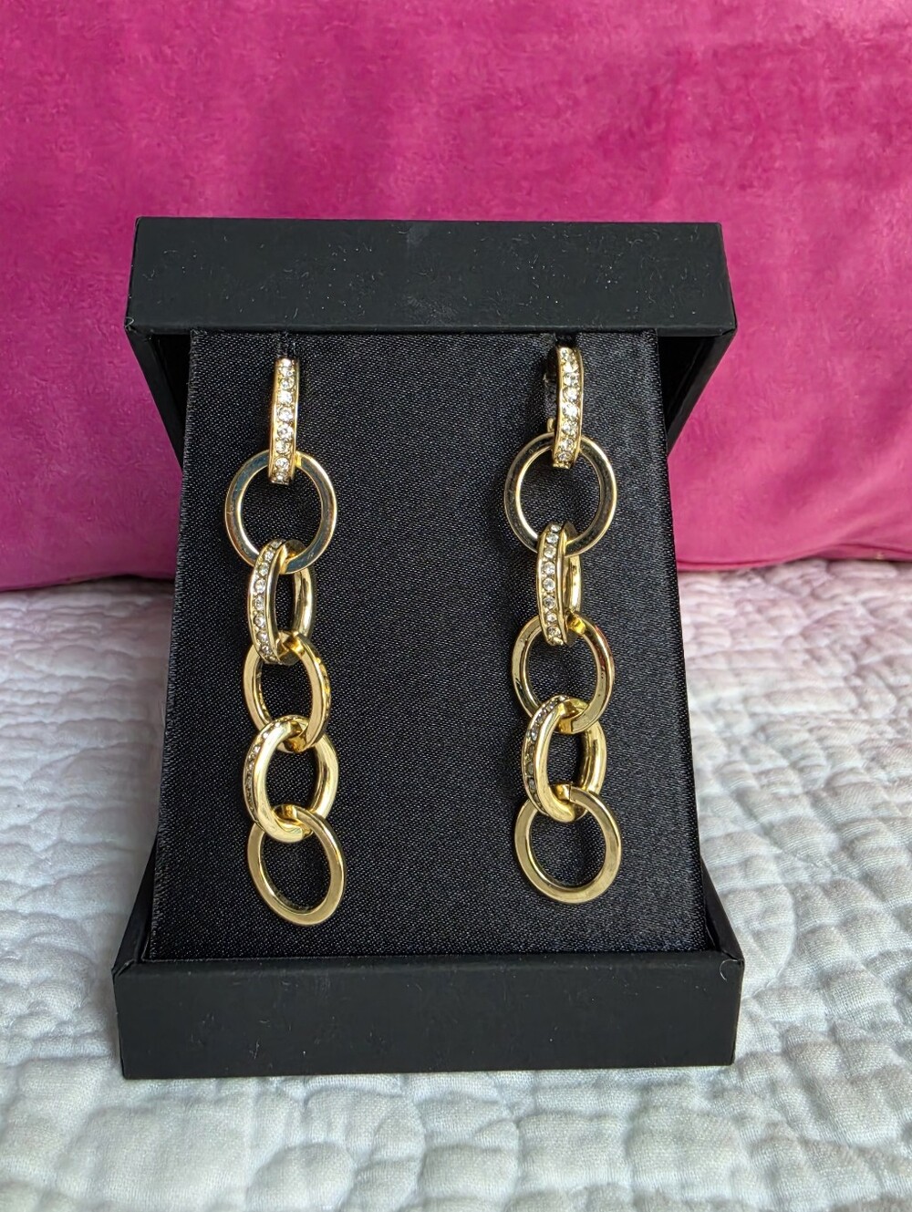 BAUBLEBAR Pavé Link Drop Earrings